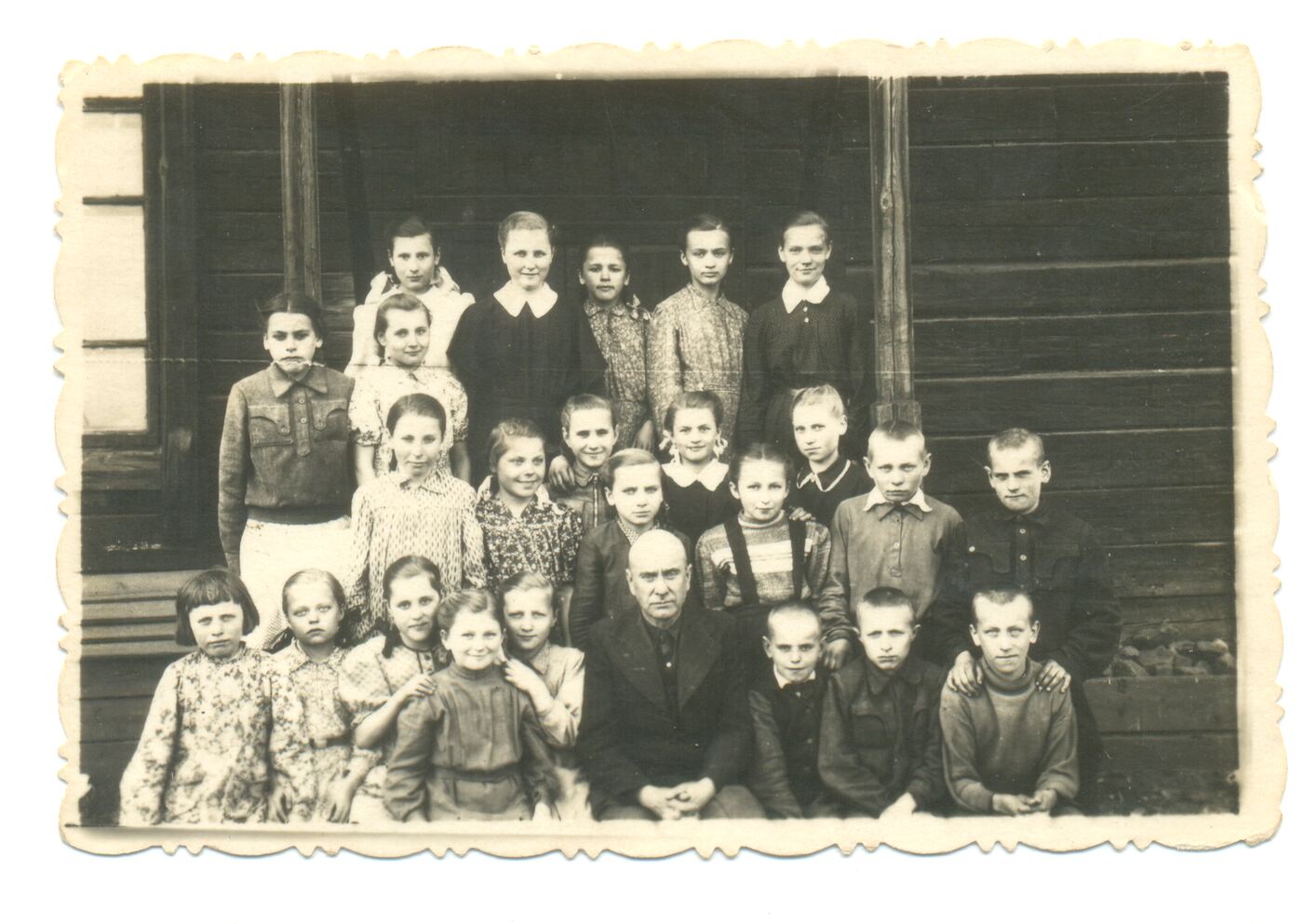 Nežinomas fotografas, Henrikas Urbonavičius ir jo mokiniai. Zima, Irkutsko sr.