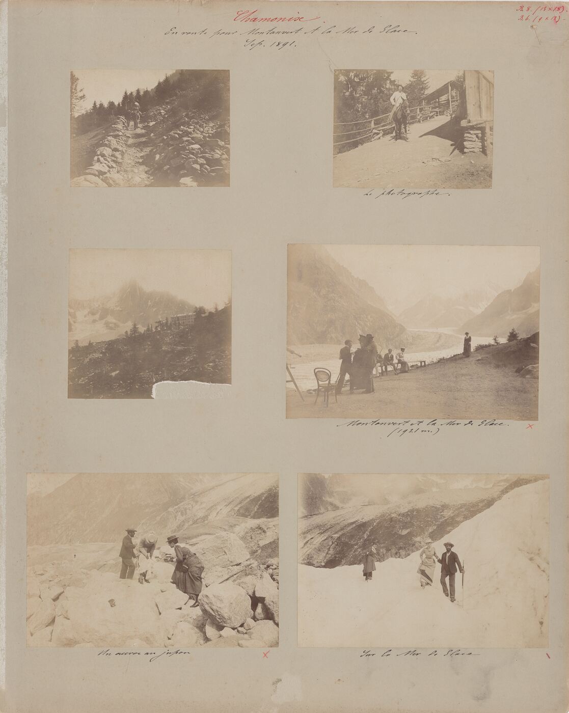 Benediktas Henrikas Tiškevičius, Kartono lakštas su šešiomis Benedikto Henriko Tiškevičiaus fotografijomis ("Šamoni")