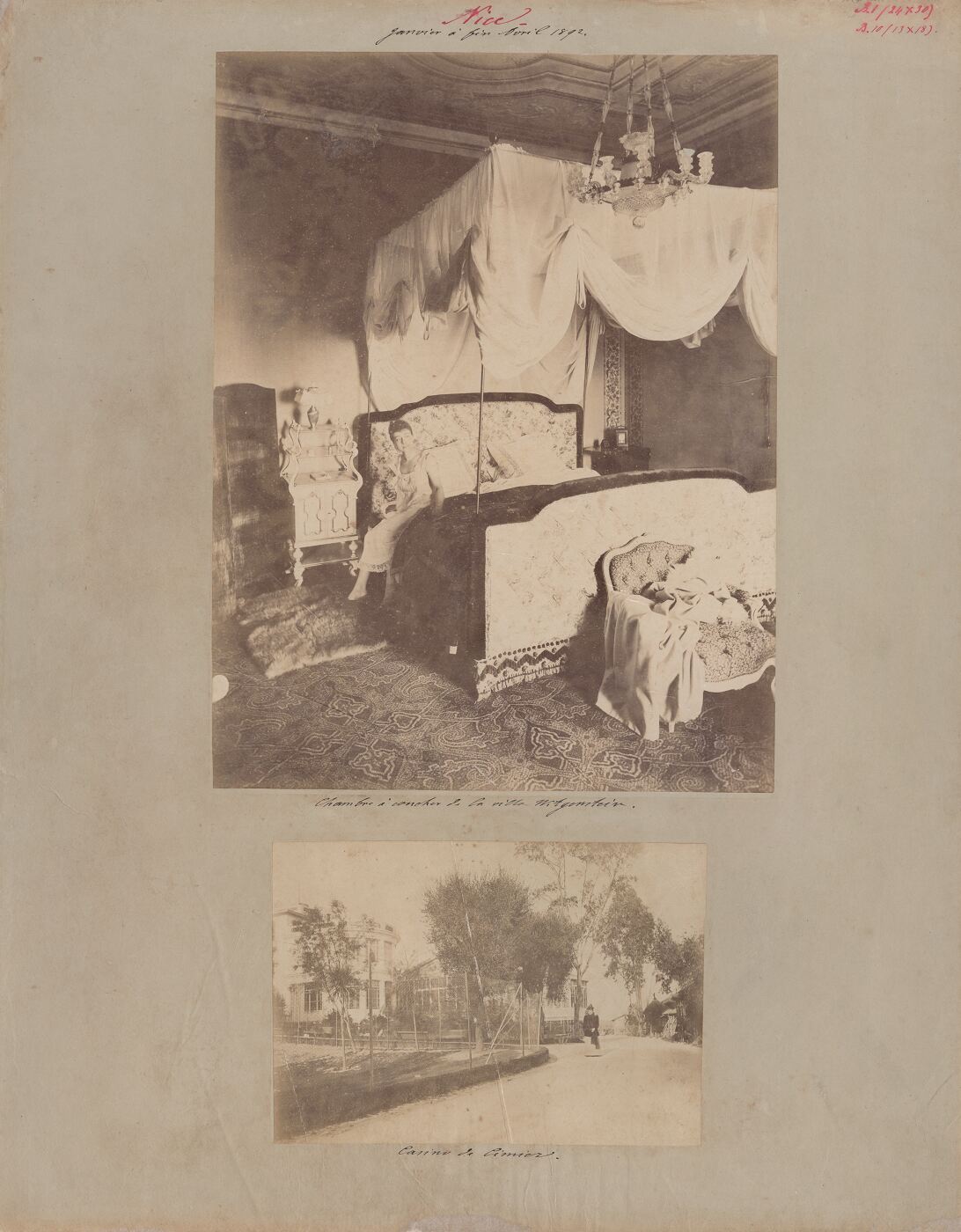 Benediktas Henrikas Tiškevičius, Kartono lakštas su dviem Benedikto Henriko Tiškevičiaus fotografijomis ("Nica")
