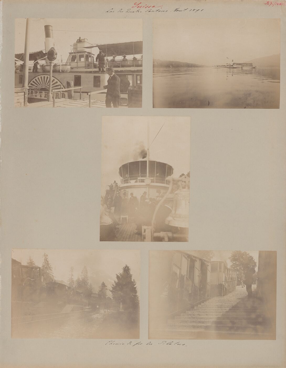 Benediktas Henrikas Tiškevičius, Kartono lakštas su penkiomis Benedikto Henriko Tiškevičiaus fotografijomis ("Šveicarija")