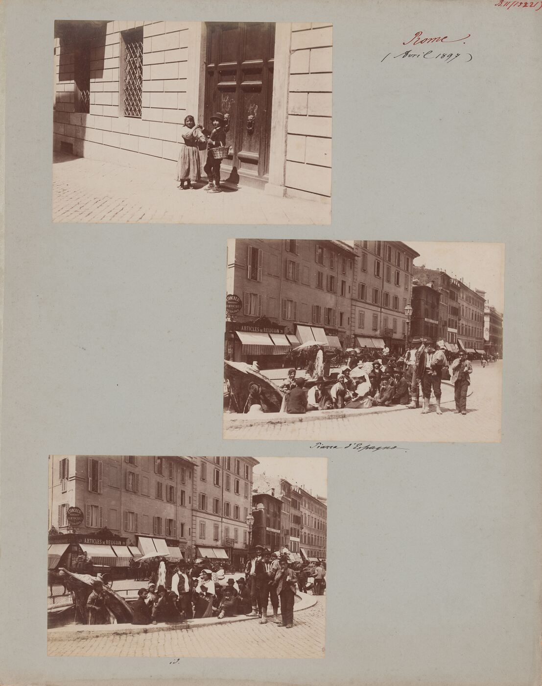 Benediktas Henrikas Tiškevičius, Kartono lakštas su trimis Benedikto Henriko Tiškevičiaus fotografijomis ("Roma")