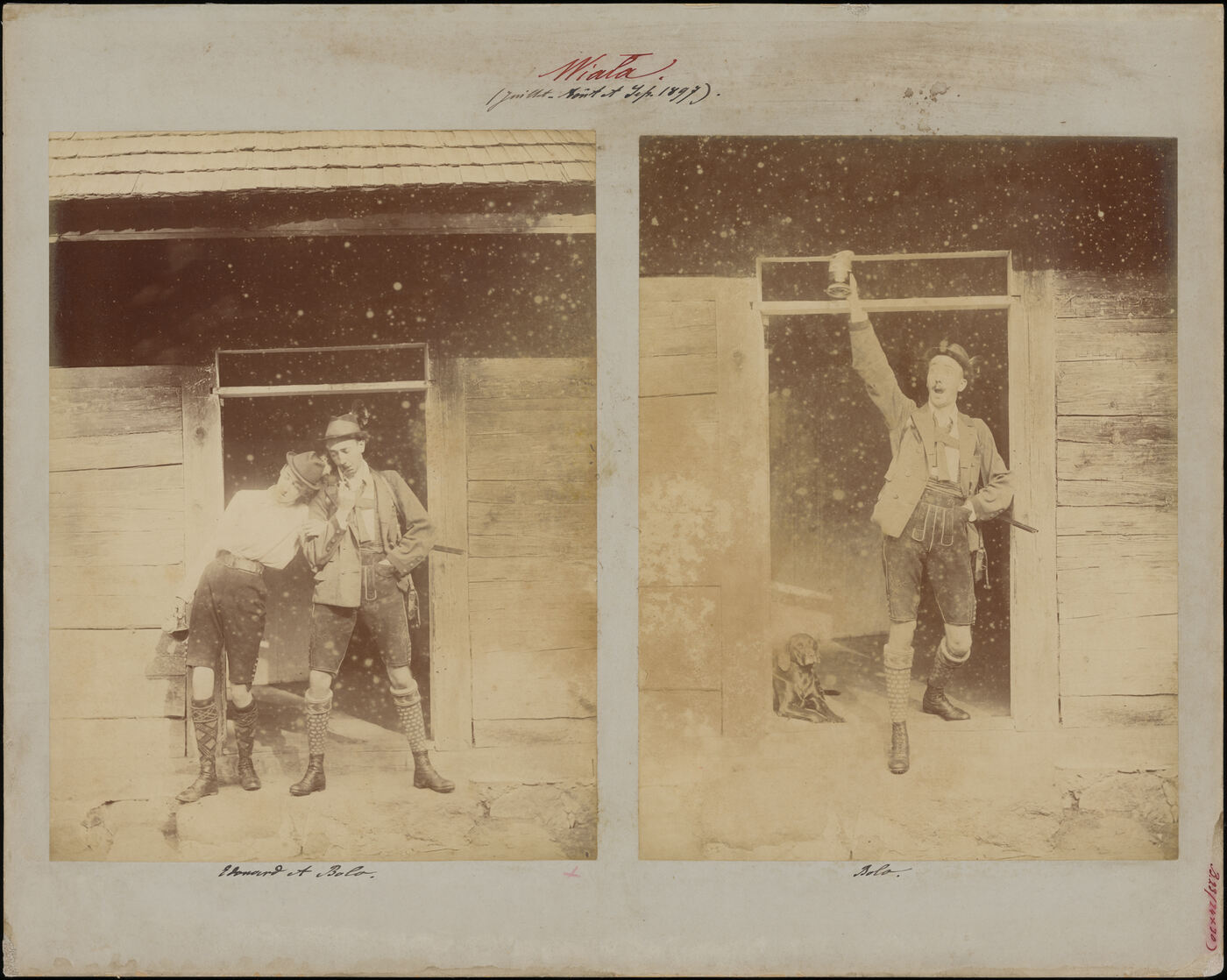 Benediktas Henrikas Tiškevičius, Kartono lakštas su dviem Benedikto Henriko Tiškevičiaus fotografijomis (Viala)