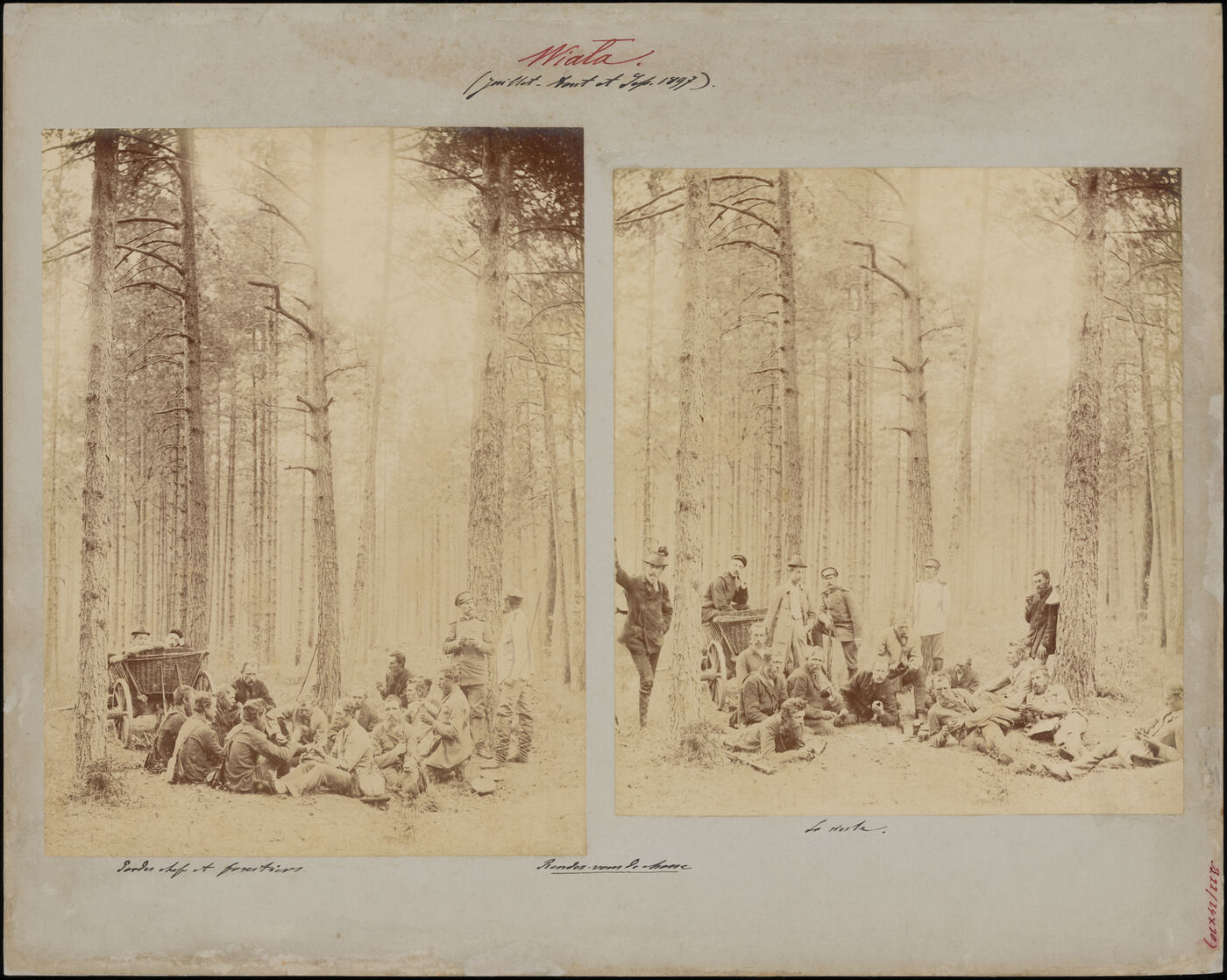 Benediktas Henrikas Tiškevičius, Kartono lakštas su dviem Benedikto Henriko Tiškevičiaus fotografijomis (Viala)
