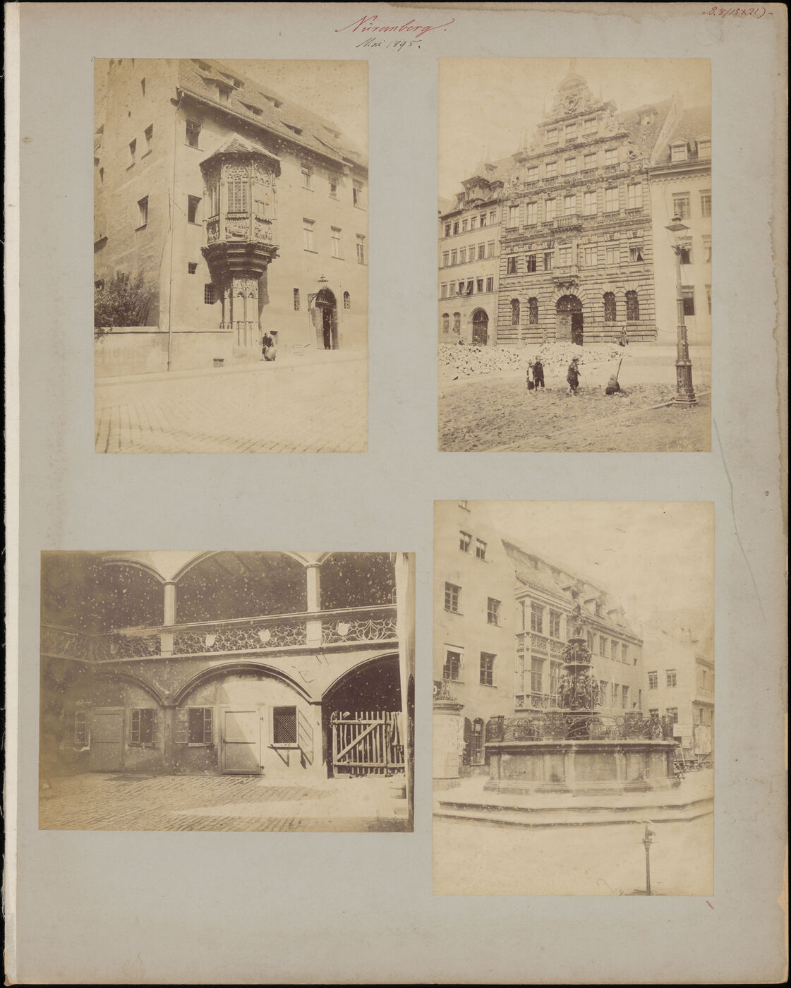 Benediktas Henrikas Tiškevičius, Kartono lakštas su keturiomis Benedikto Henriko Tiškevičiaus fotografijomis (Niurnbergas)