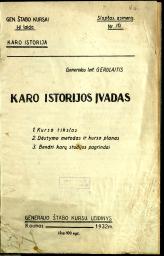Karo istorijos įvadas