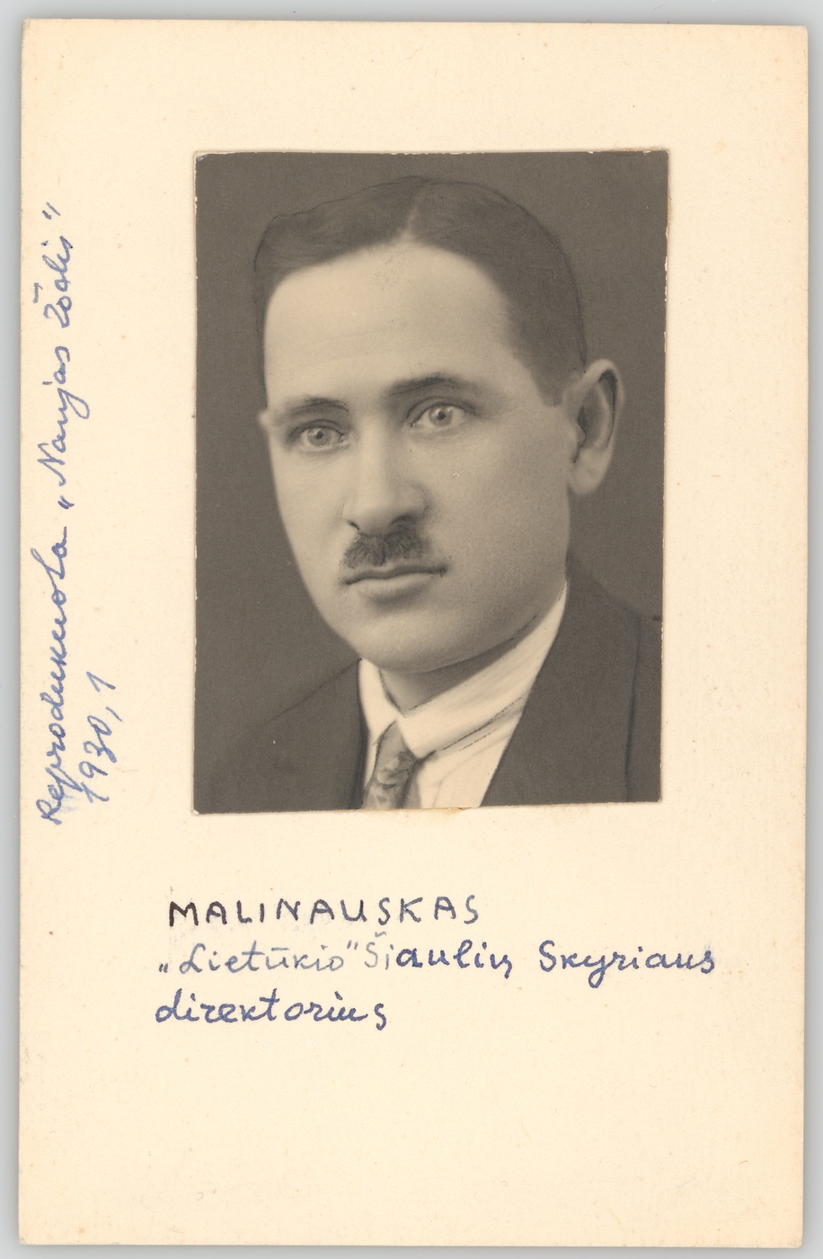 Nežinomas autorius, „Lietūkio“ Šiaulių skyriaus direktorius J. Malinauskas