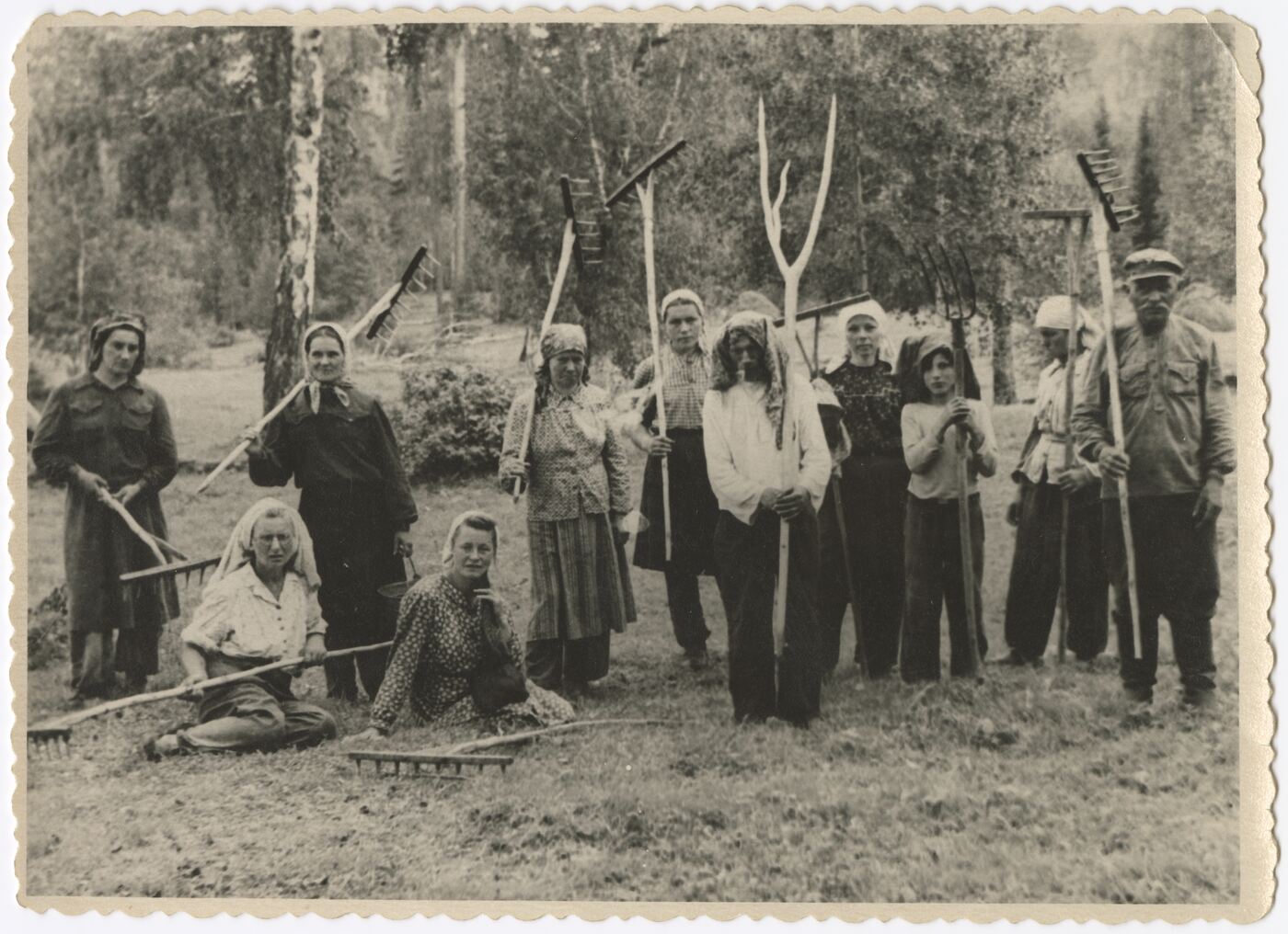 Nežinomas autorius, Šienapjūtės taigoje metu