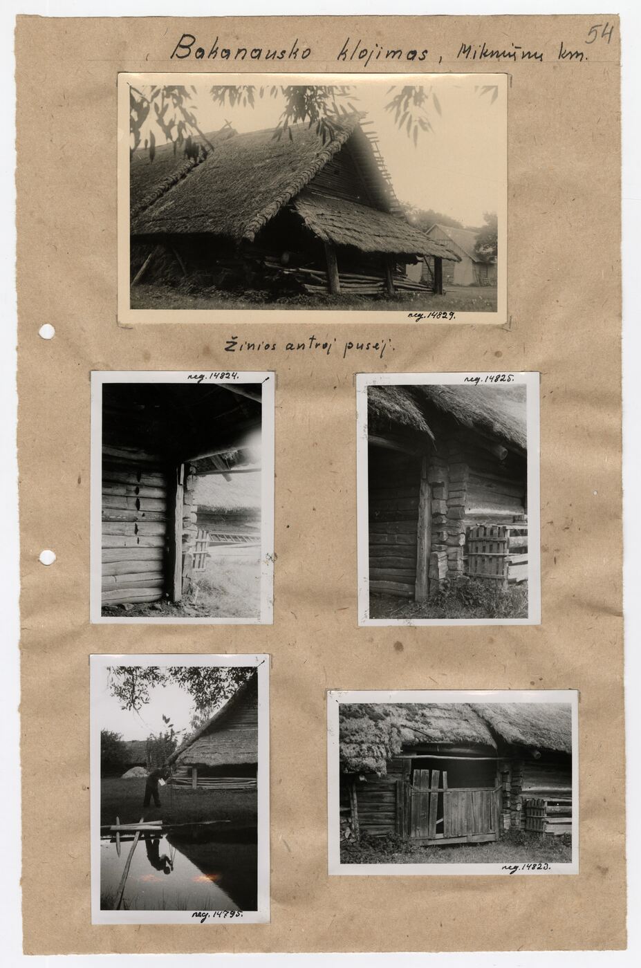 Stasys Ivanauskas, Archyvinės bylos Nr. 84 lapas 68. Šiaulių apskr., Pašvitinio vlsč., Mikniūnų kaimo Igno Bakanausko sodybos klojimo fotografijos