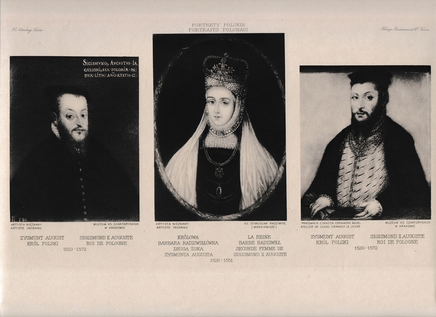 Barboros Radvilaitės ir Žygimanto Augusto portretai