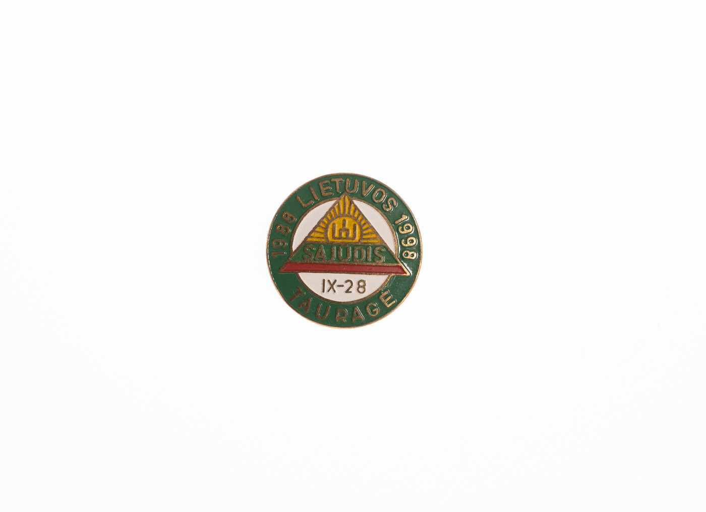 1998 m. Tauragės ženklelis „Lietuvos sąjūdis 1988–1998“